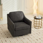 Poltrona girevole accent colore grigio scuro/bianco crema, posto singolo