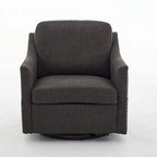 Poltrona girevole accent colore grigio scuro/bianco crema, posto singolo