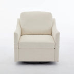 Poltrona girevole accent colore grigio scuro/bianco crema, posto singolo