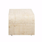 Tavolino da caffè curvo Art Déco in legno nero anticato / lavato naturale