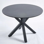 Tavolo da pranzo rotondo con base a piedistallo, in marrone/nero/bianco/marmo bianco, per 4-6 persone, stile metà secolo
