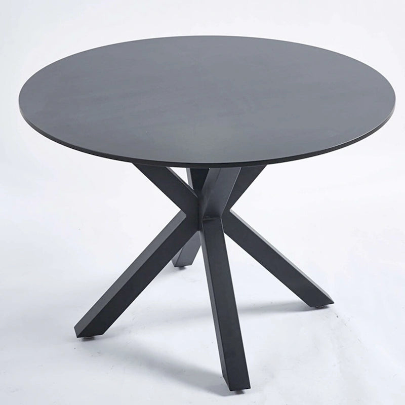 Tavolo da pranzo rotondo con base a piedistallo, in marrone/nero/bianco/marmo bianco, per 4-6 persone, stile metà secolo