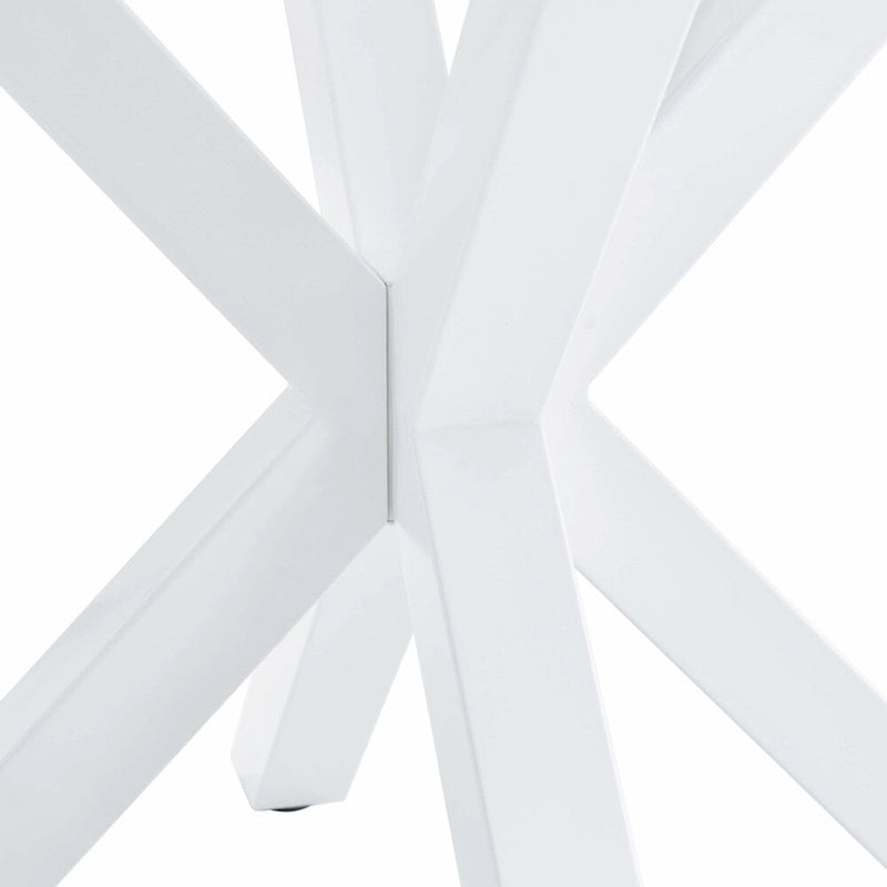 Tavolo da pranzo rotondo con base a piedistallo, in marrone/nero/bianco/marmo bianco, per 4-6 persone, stile metà secolo