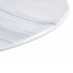 Tavolo da pranzo rotondo con base a piedistallo, in marrone/nero/bianco/marmo bianco, per 4-6 persone, stile metà secolo