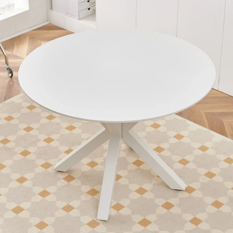 Tavolo da pranzo rotondo con base a piedistallo, in marrone/nero/bianco/marmo bianco, per 4-6 persone, stile metà secolo