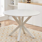 Tavolo da pranzo rotondo con base a piedistallo, in marrone/nero/bianco/marmo bianco, per 4-6 persone, stile metà secolo