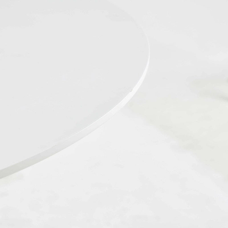Tavolo da pranzo rotondo con base a piedistallo, in marrone/nero/bianco/marmo bianco, per 4-6 persone, stile metà secolo