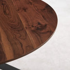Tavolo da pranzo rotondo con base a piedistallo, in marrone/nero/bianco/marmo bianco, per 4-6 persone, stile metà secolo