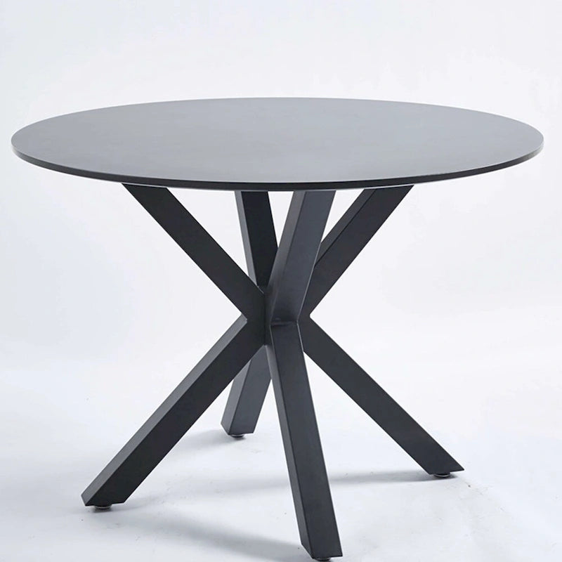 Tavolo da pranzo rotondo con base a piedistallo, in marrone/nero/bianco/marmo bianco, per 4-6 persone, stile metà secolo