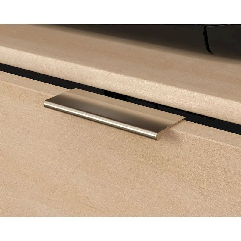 Credenza porta TV a 2 ante con spazio di archiviazione | Jet Acacia / Acero Naturale | Adatta a 1 TV fino a 46"