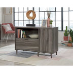 Credenza porta TV a 2 ante con spazio di archiviazione | Jet Acacia / Acero Naturale | Adatta a 1 TV fino a 46"