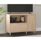 Credenza porta TV a 2 ante con spazio di archiviazione | Jet Acacia / Acero Naturale | Adatta a 1 TV fino a 46"