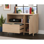 Credenza porta TV a 2 ante con spazio di archiviazione | Jet Acacia / Acero Naturale | Adatta a 1 TV fino a 46"