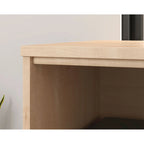 Credenza porta TV a 2 ante con spazio di archiviazione | Jet Acacia / Acero Naturale | Adatta a 1 TV fino a 46"