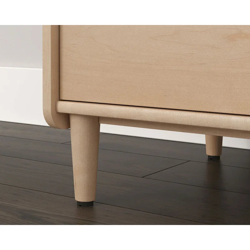 Credenza porta TV a 2 ante con spazio di archiviazione | Jet Acacia / Acero Naturale | Adatta a 1 TV fino a 46"