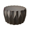 HomeRoots 29 Black Solid Wood Round Distressed Coffee Table