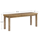 Panca da pranzo in legno Chevron naturale/grigio, 1–2 posti, 112 cm