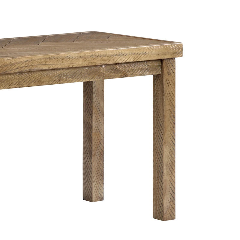 Panca da pranzo in legno Chevron naturale/grigio, 1–2 posti, 112 cm