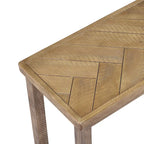 Panca da pranzo in legno Chevron naturale/grigio, 1–2 posti, 112 cm