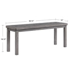 Panca da pranzo in legno Chevron naturale/grigio, 1–2 posti, 112 cm