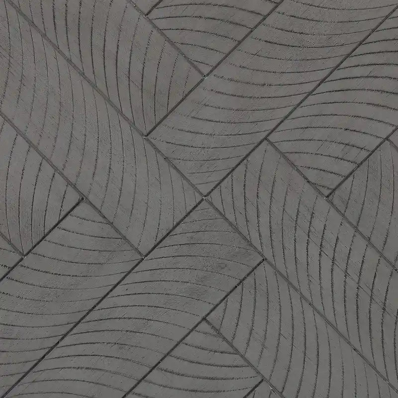 Panca da pranzo in legno Chevron naturale/grigio, 1–2 posti, 112 cm