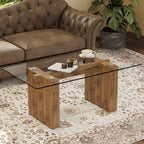 Tavolo con piano in vetro temperato color argento/oro e base a colonna in MDF, 4-6 posti a sedere, stile minimalista