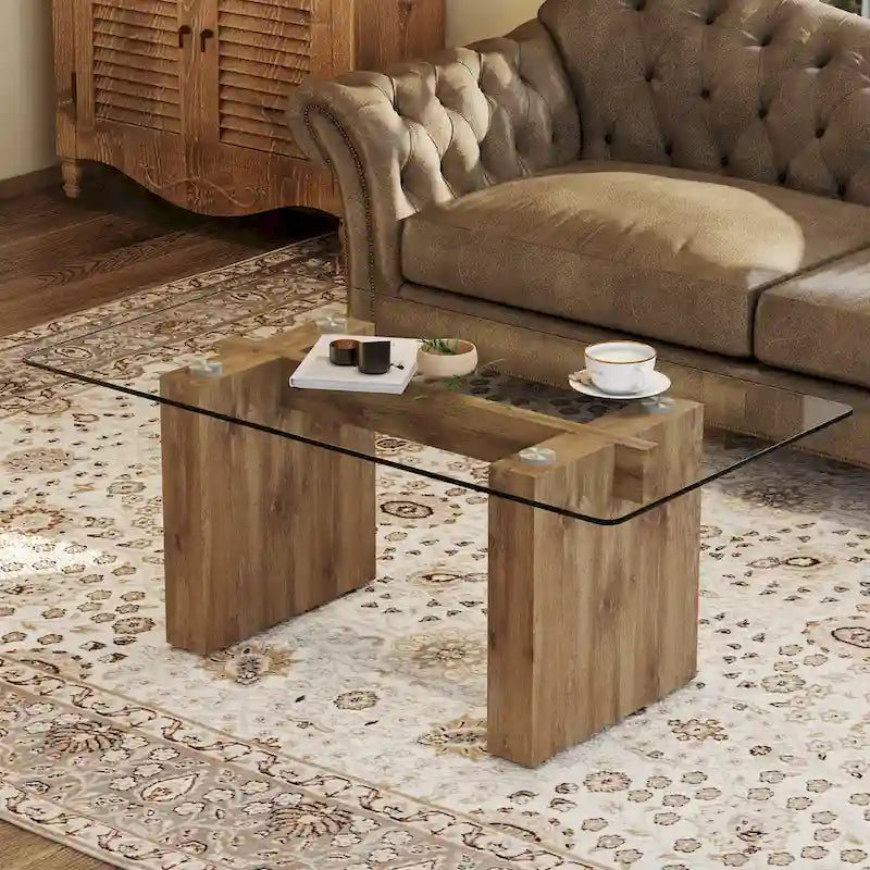 Tavolo con piano in vetro temperato color argento/oro e base a colonna in MDF, 4-6 posti a sedere, stile minimalista