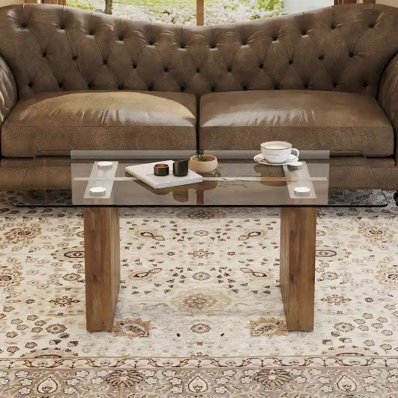 Tavolo con piano in vetro temperato color argento/oro e base a colonna in MDF, 4-6 posti a sedere, stile minimalista