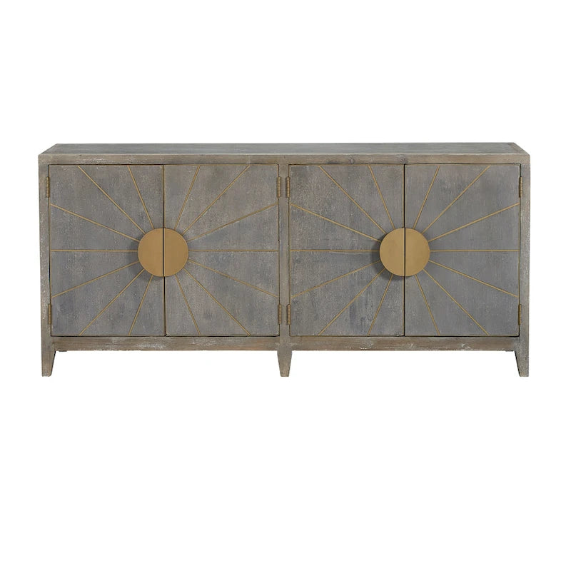Credenza Grigio Freddo Sun Ray, Mobile Contenitore a 2 Ante