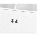 Cassettiera verticale a 2 ante in rovere bianco e grigio con vano portaoggetti nascosto – 1 persona