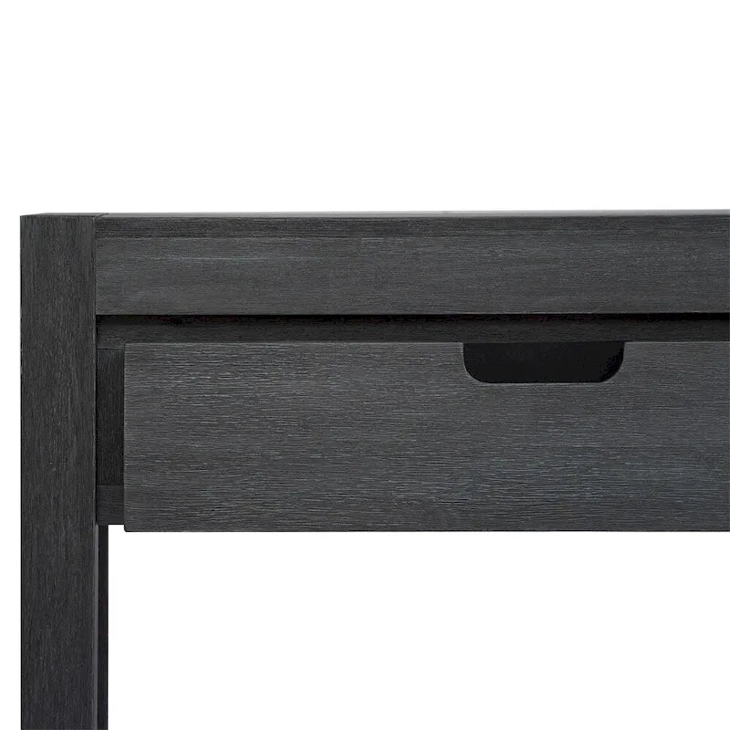 Console con 2 Cassetti e 1 Ripiano – Blu Scuro / Nero / Marrone Antico