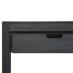 Console con 2 Cassetti e 1 Ripiano – Blu Scuro / Nero / Marrone Antico