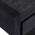 Console con 2 Cassetti e 1 Ripiano – Blu Scuro / Nero / Marrone Antico