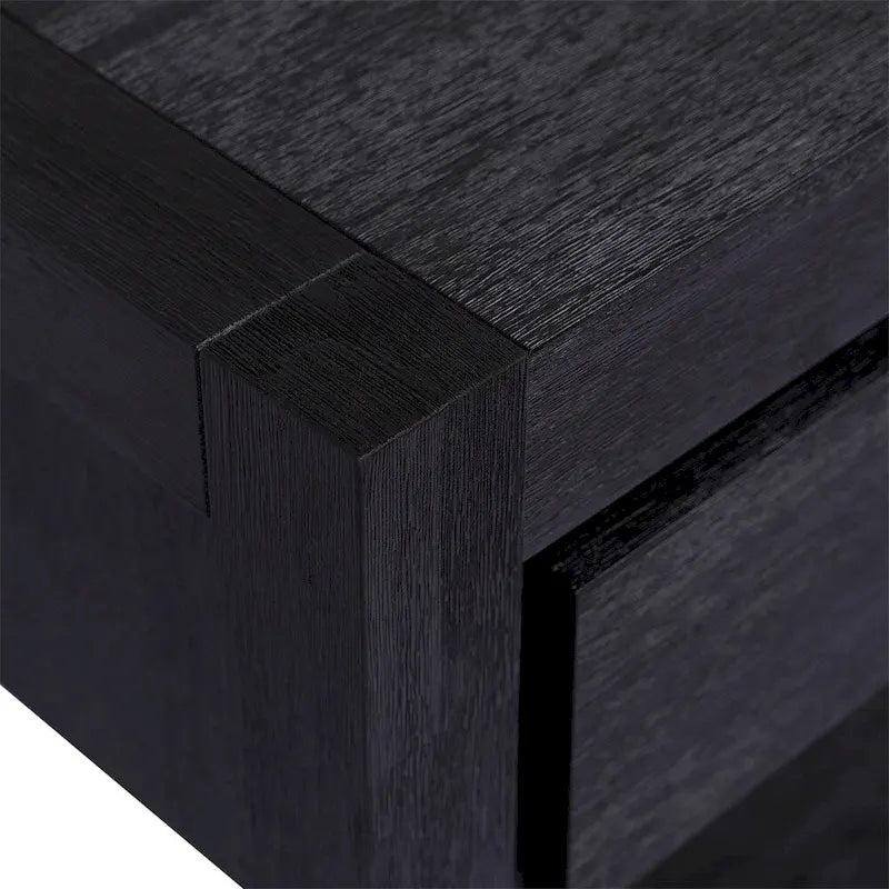 Console con 2 Cassetti e 1 Ripiano – Blu Scuro / Nero / Marrone Antico