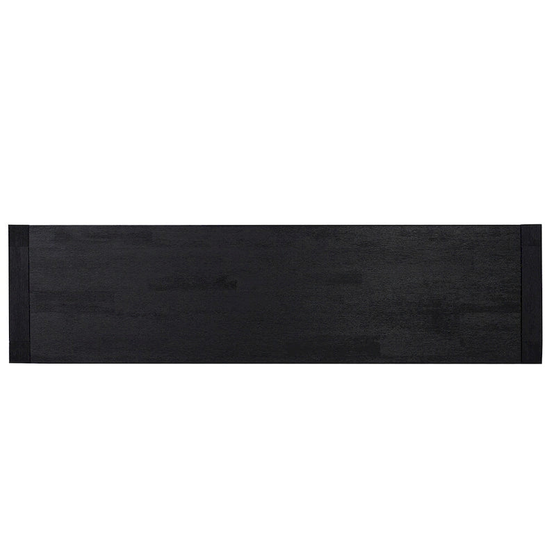 Console con 2 Cassetti e 1 Ripiano – Blu Scuro / Nero / Marrone Antico