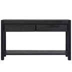 Console con 2 Cassetti e 1 Ripiano – Blu Scuro / Nero / Marrone Antico