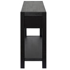 Console con 2 Cassetti e 1 Ripiano – Blu Scuro / Nero / Marrone Antico