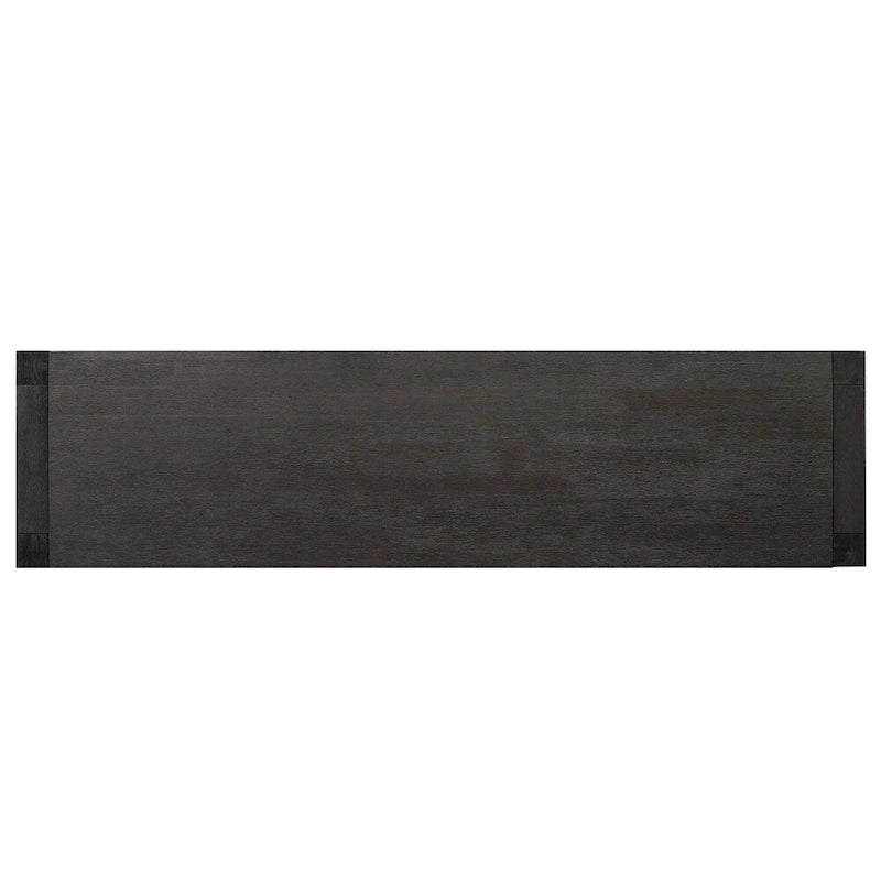 Console con 2 Cassetti e 1 Ripiano – Blu Scuro / Nero / Marrone Antico