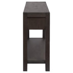 Console con 2 Cassetti e 1 Ripiano – Blu Scuro / Nero / Marrone Antico